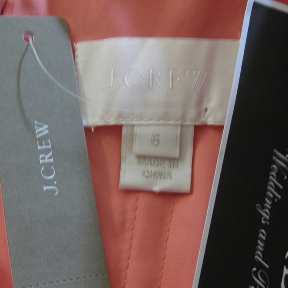 NWT J Crew 100% silk apricot dress - Picture 2 of 5